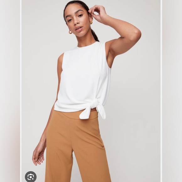 Babaton Hobpkins white sleeveless blouse in Small - Picture 1 of 9